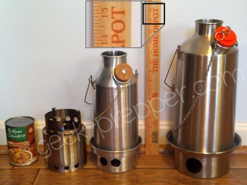 solo stove cooking rings and kelly kettle fire base attached