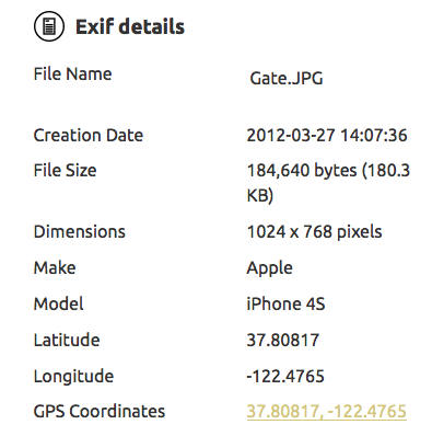 exif data
