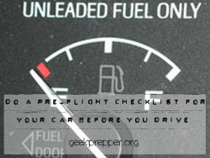 pre-drive checklist before you drive