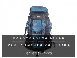 Backpack sizes cubic inches vs liters