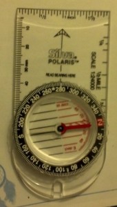 Using a map and compass for navigation