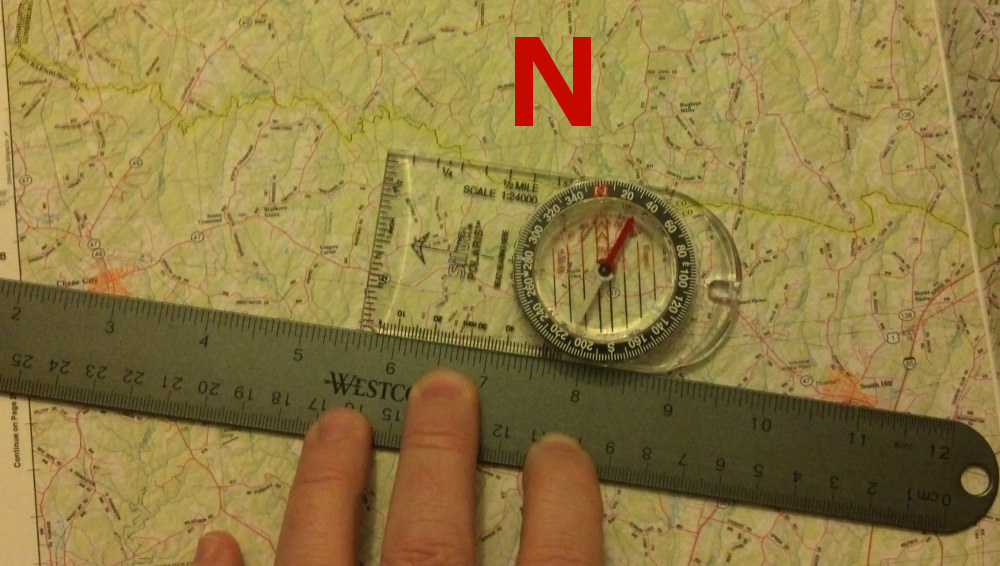 Using a map and compass for navigation