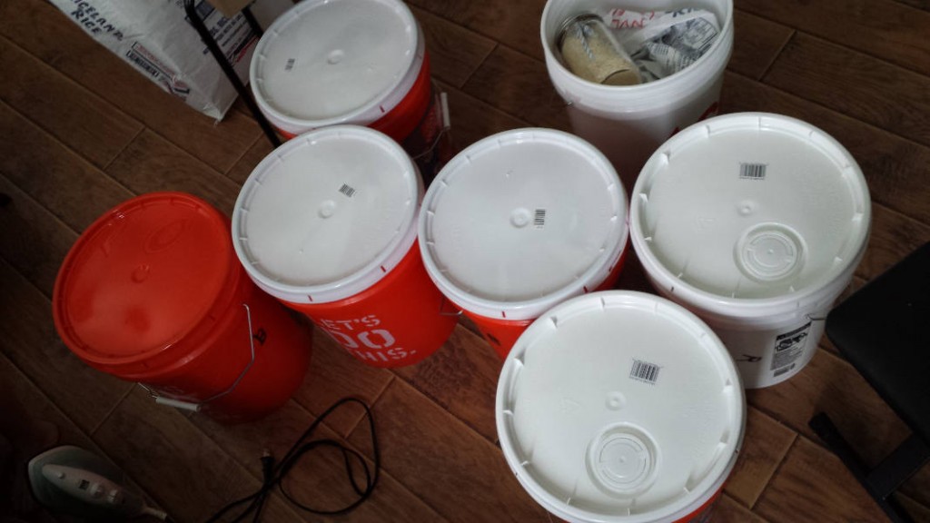 beans and rice buckets
