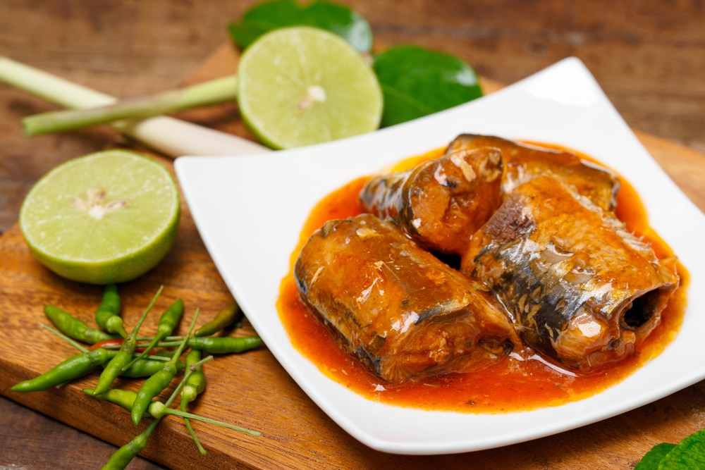 canned sardines on plate
